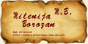 Milenija Borozan vizit kartica